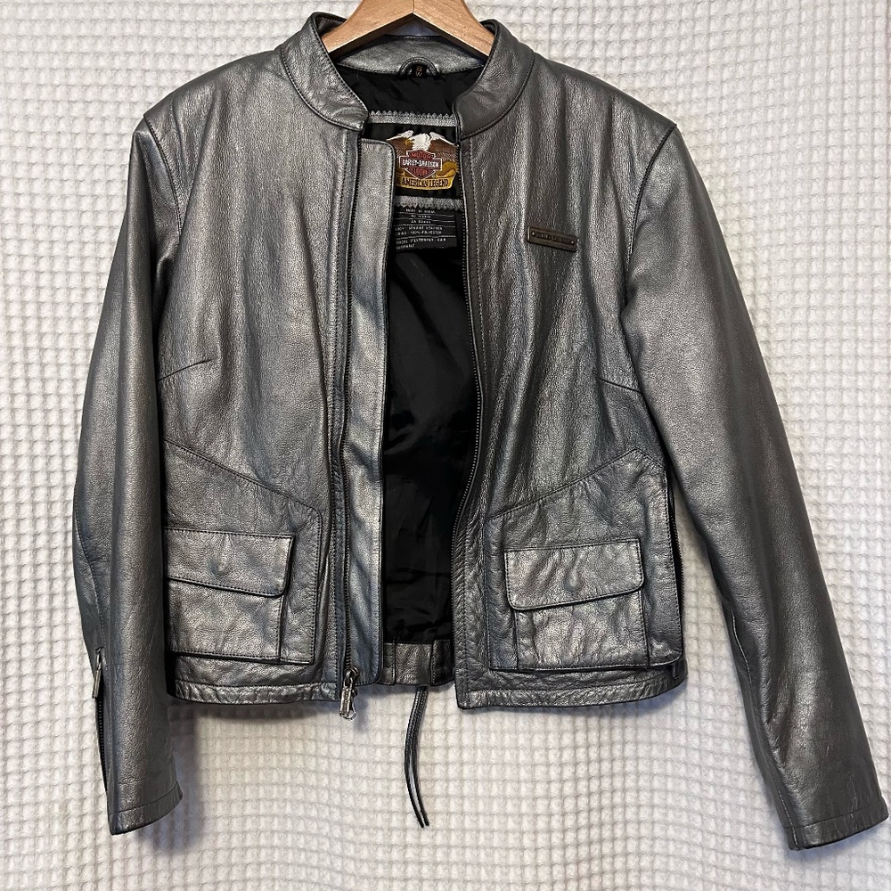 Vintage Women’s Harley Davidson Leather Jacket Size Small